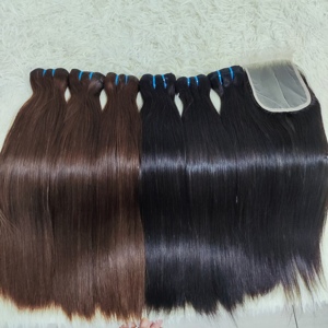 Letsfly Glattes Haar 12A Vietnam Raw Virgin Echthaar verlängerung Full Super Double Drawn Kostenloser Versand 10PCS Hair Supplier - Product Image 1
