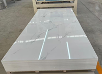 Feuille de marbre UV haute brillance, feuille décorative en PVC, panneau mural en PVC imperméable pour l'amélioration de l'habitat
