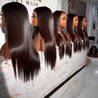 Rambut Asli Vietnam Bouncy Spring Curly Raw Hair 13*4 Lace HD Glueless Wig Double Drawn Virgin Loose Wave untuk Wanita Kulit Sawo Matang