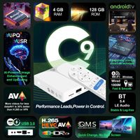 Decodificador de TV Android C9 Amlogic S905X 8K para Comercio Exterior con IA-SR y WiFi 6 de Doble Banda