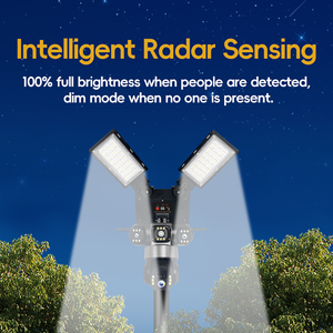 Tarjeta SIM 4G <span class=keywords><strong>para</strong></span> Exteriores, Resistente al Agua, 360 °   Panel de Luz PTZ de 180W, Cámara de 3 Lentes <span class=keywords><strong>V380</strong></span> <span class=keywords><strong>Pro</strong></span> WiFi, Cámara IP de Seguridad CCTV, Farola Solar - Product Image 4