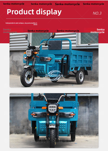 60V Battery Open Body Electric Three Wheeler 400kg Load Agricultural Cargo Trike - Product Image 5