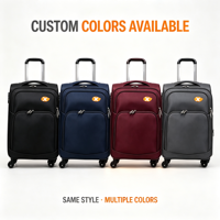 Valise à roulettes légère en tissu Oxford, poches multiples à fermeture éclair sur le devant, serrure TSA, roues pivotantes, bagages pour voyages d'affaires