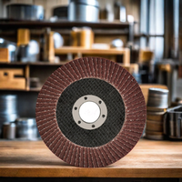 Disque abrasif à lamelles en oxyde d'aluminium personnalisable de 4 pouces pour machine à polir les fibres, disque de ponçage OEM