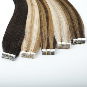 Remy Tape in Human Hair Extensions Double Drawn Tape Hair European Tape Human Hair Extensions - Product Image 6