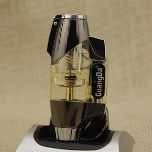 Accendino a Gas Creativo con Fiamma Blu, Accensione a Pressione, Trasparente, Visibile, Antivento, con Luce Blu - Product Image 3