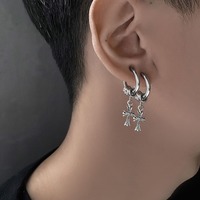 Boucle d'oreille tendance en acier inoxydable, unisexe, style urbain, vente en gros d'usine