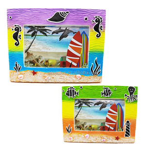 Cadre photo fait main personnalisé cadeau artisanat en gros résine polyrésine personnalisé Bahamas souvenir cadre photo cadre photo en résine - Product Image 4