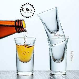 <span class=keywords><strong>Linnea</strong></span> : Verre à shot transparent à base épaisse de 1 oz pour la dégustation de vin, les shooters, les cocktails, la tequila - Product Image 1