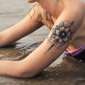 Forniture per <span class=keywords><strong>Tatuaggi</strong></span> Bxtats, Adesivi per <span class=keywords><strong>Tatuaggi</strong></span> Impermeabili all'Ingrosso, <span class=keywords><strong>Disegni</strong></span> Mandala all'Henné Indiano, Durata 15 Giorni, Tatuaggio Semi-Permanente - Product Image 4