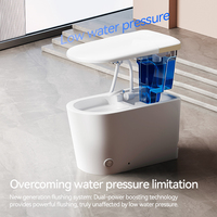 Cuvette de toilette intelligente haut de gamme en céramique à lumière douce, avec lavage frontal, double chasse d'eau, toilettes automatiques intelligentes pour salle de bain avec télécommande