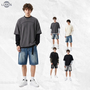 Camisetas de Algodón Grueso de Alta Calidad de 180 Gramos al por Mayor, Camisetas de Manga Larga Gruesas para <span class=keywords><strong>Hombre</strong></span>, Camisetas de Manga Larga con Paneles - Product Image 2