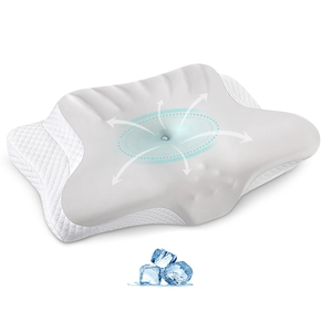 Almohada Cervical de Espuma Viscoelástica Ergonómica y Ortopédica para Soporte del Cuello, Almohada Contorneada para Alivio del Dolor Cervical, Almohada de Cama Fresca y Suave - Product Image 1