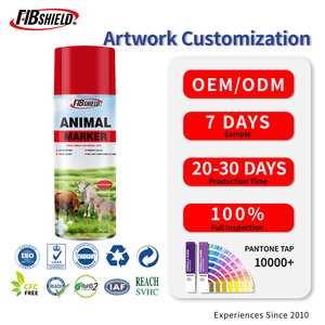 FIBSHIELD 500ml Pintura Marcadora para Animales Sin Mezcla, Secado Rápido, Larga Duración y Altamente Visible, Segura para Animales, Disponible en Múltiples <span class=keywords><strong>Colores</strong></span> - Product Image 1