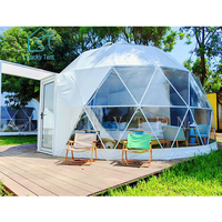 Tente igloo dôme extérieur de 6m Dôme de glamping en PVC Maison dôme en verre de luxe