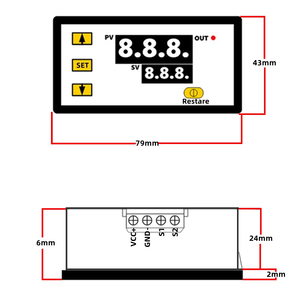 W3230 12V 24V sonda AC110-220V linea 20A digitale di controllo della temperatura Display a LED termostato con calore/raffreddamento strumento di controllo - Product Image 4