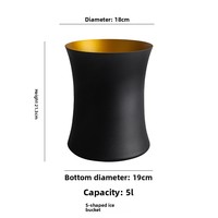 Seau à glace et pinces en acier inoxydable Unisweet IHCH-26323-3 pour hôtels, bars, KTV – Vente en gros, best-sellers transfrontaliers, design moderne