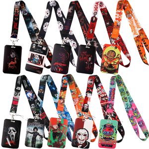 Anime Halloween Cartoon Horror Thriller Design Polyester ID Card Key Phone Lanyard Wholesale Other Category Lanyards