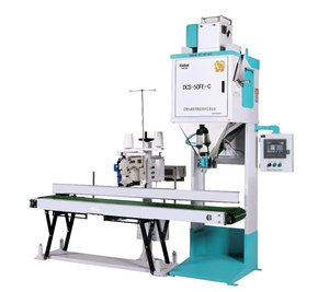 Machine d'emballage de céréales 10-50 kg à trois capteurs, scellée, haute productivité, pour le remplissage de riz, de haricots et d'aliments en sacs/poches en plastique - Product Image 1