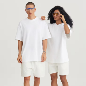 T-shirt décontracté unisexe surdimensionné à manches courtes, blanc, imprimé, 100 % coton, motif personnalisé, 240 g/m², haute qualité, vente en gros - Product Image 1