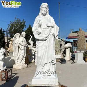 Marble Jesus Sculpture Christian Church Sculpture Marble Religious Jesus Statue For Sale