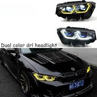 Phares LED laser bicolores pour BMW Série 3 G20 G80 2023-2025 – Amélioration DRL blanc-jaune – Pièces de phares avant