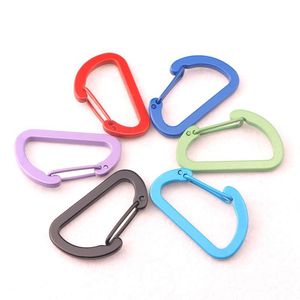 LFEDC Pequeno Tamanho De Metal Liga De Alumínio Primavera Fivela #4 D Em Forma De Aplainamento Mosquetão Plano Para Mochila Bolsas Uso Ao Ar Livre