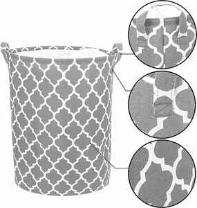 23-inch <b>Tall</b> (2 Pack) Extra Large <b>Laundry</b> <b>Basket</b> Storage Hamper Drawstring Waterproof Round Linen Collapsible Storage <b>Basket</b> - Product Image 6