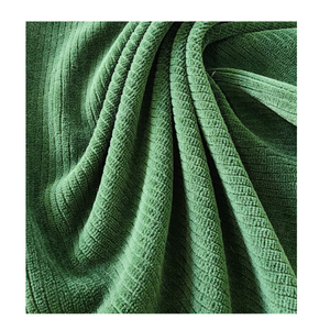 Premium 250gsm Combed Cotton Corded <b>Knitted</b> Velour Fabric 80% Cotton Wholesale Ribbed Velvet Rolls - Product Image 1
