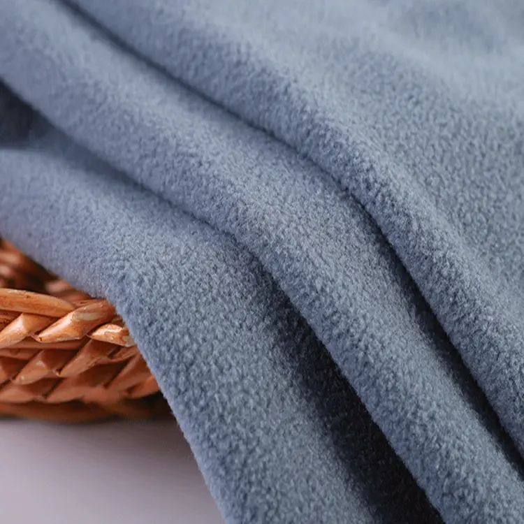 Tissu polaire 100% polyester recyclé pour doublure de veste de couverture des deux côtés brossé anti-boulochage sensation de main douce respirante