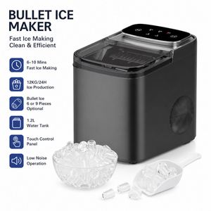 12KG/24H Portable <b>Countertop</b> Bullet <b>Ice</b> <b>Maker</b> Machine Fast <b>Ice</b> Making 6-10 Mins for Home Office Bar Hotel Outdoor - Product Image 6