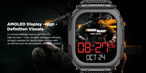 สมาร์ทวอทช์ GPS รุ่นใหม่ ปี 2026 สำหรับทุกเพศ DM66, หน้าจอ AMOLED 2.13 นิ้ว แบตเตอรี่ 850mAh แผนที่ออฟไลน์ กันน้ำ 5ATM รองรับการโทร - Product Image 2