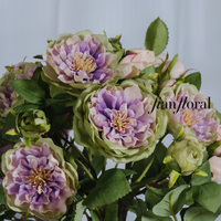 FONG IAN 76cm Rozen Spray Kunstbloemen Zijden Bloem Handgemaakte Kunstbloemen Multi-Head Realistische Bloemen Multi-head Rozen