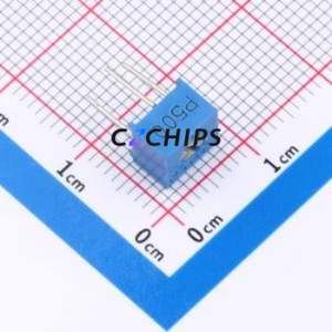 Resistencia Ajustable/Potenciómetro 3362P-500-LF, Componente de Orificio Pasante (THT)-3P, Resistencia de 7x6.8mm, 50 Ohm, 10%, 500mW, 250ppm ℃ - Product Image 1