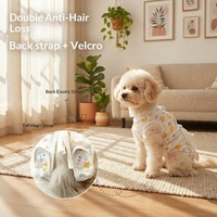 Baju Pemulihan Pasca Operasi Hewan Peliharaan, Dapat Digunakan Kembali, Dapat Dicuci, Anti Jilat, Motif Bunga, Bahan Mesh Bernapas, Ikat Belakang, Pakaian Kucing Anjing Musim Panas