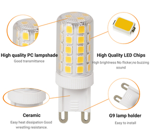 Đèn <span class=keywords><strong>LED</strong></span> G9 không nhấp nháy 220-240V 3.5W Bóng đèn mini cho đèn chùm Mặt dây chuyền với CE ERP RoHS - Product Image 2