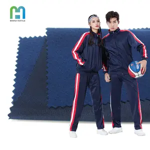 Exquisite workmanship 100 polyester tracksuit fabric brush fleece 200gsm super poly fabric china for training jogging wear