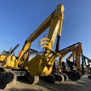 Excavatrice hydraulique sur chenilles d'occasion Komatsu PC160 de 16 tonnes avec rétrocaveuse, modèle japonais d'origine pour projets de ponts - Product Image 2