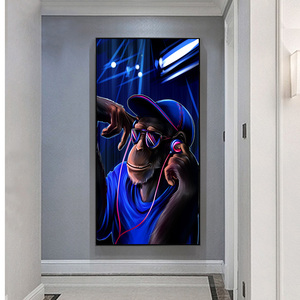 <span class=keywords><strong>Peinture</strong></span> moderne en cristal <span class=keywords><strong>de</strong></span> porcelaine <span class=keywords><strong>de</strong></span> singe <span class=keywords><strong>de</strong></span> DJ Pop Art moderne HD imprimé DJ Gorilla Home Decor Art <span class=keywords><strong>peinture</strong></span> en cristal <span class=keywords><strong>de</strong></span> porcelaine - Product Image 5