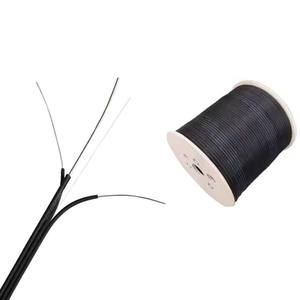 Câble de branchement FTTH à <span class=keywords><strong>fibre</strong></span> optique 1-12 fibres avec éléments de renforcement en acier et FRP, <span class=keywords><strong>gaine</strong></span> LSZH noire, garantie 15 ans, OEM disponible - Product Image 2
