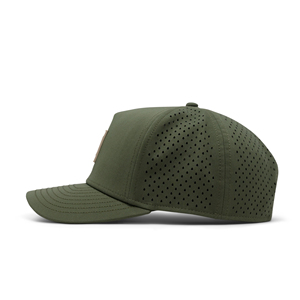 Gorra trucker de 5 paneles con cuerda, gorras Barbas, gorra de béisbol con corte láser, perforada, para golf y deportes, gorra estilo 'Dad Hat' con logo de parche de PVC - Product Image 3