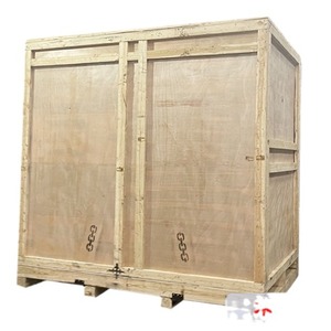 Caja de madera de contrachapado para transporte aéreo, tamaño personalizable, correas de acero, para embalaje de maquinaria, uso en exportación - Product Image 1
