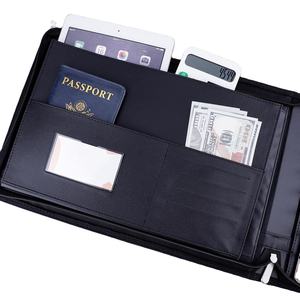 Haut de gamme hommes exécutif affaires noir zippé portefeuille Sublimation cuir blanc chéquier - Product Image 2