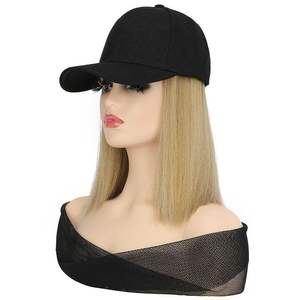 Gorra de Béisbol con Extensiones de Cabello Liso Largo, Estilo de Peinado Recto, Gorro con Peluca Ajustable y Extraíble para Mujeres y Niñas - Product Image 2