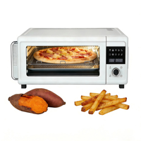 Four à pizza électrique numérique 18L 1700W à convection sans huile, 10 préréglages, contrôle NTC, double chauffage, pour pizzas de 12 pouces, usage domestique mondial