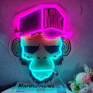 Custom un pezzo UV Neon atmosfera LED arredamento USB azionato Spaceman intaglio con telecomando per negozi di insegne elettroniche - Product Image 2