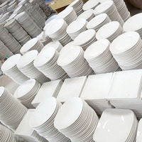 Vente chaude pas cher vaisselle et assiettes en porcelaine bols soucoupes vaisselle assiette à manger ensemble vaisselle à la tonne par tonne