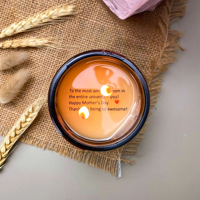 Bougie aromathérapeutique artisanale LEONOX en cire de soja avec message caché, mèche en bois de luxe, pot en verre - Cadeau romantique parfait pour Diwali Ramadan