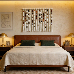 Arte Mural Ecléctico con Borlas de Macramé que Absorben el Sonido, Tapicería de Burbujas, Adornos Colgantes de Pared para un Hogar Acogedor - Product Image 4