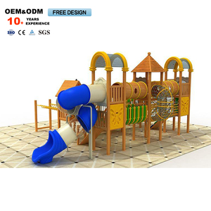 Parque Infantil de Madera de Lujo para Niños, con Tobogán y Juegos de Parque de Diversiones, Espacio de Recreación al Aire Libre Premium - Product Image 1
